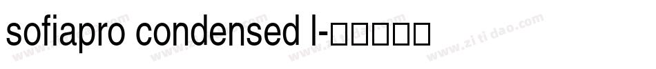 sofiapro condensed l字体转换